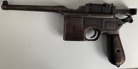 Vendo Pistola Mauser C96 inutilizada en calibre 7.63, con caracteres chinos, destinada para tal mercado; 02