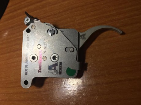 vendo disparador bixn andy tacsport atzl de 1tiempo
regulable de 250gr a 2kg
para remington 700, bergara 10