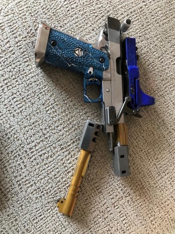 Vende un compañero una pistola INFINITY HIBRID con dos cañones la compró en armeria y no ha pegado ni 00