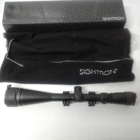 Vendo visor Sightron SII 6-24x42 reticula mil dot con parasol y tapas Flip Up originales , no tiene golpes 02