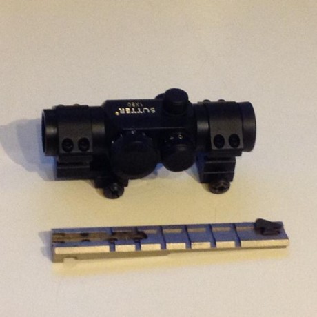 Se vende montura para revolver S&W de armazones K,L, N o X y visor Sutter multidot 1x30, aguanta todos 00