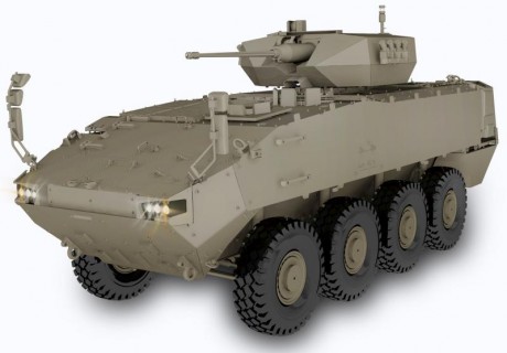 El nuevo 8x8 o "VCR" por Vehículo de Combate de Ruedas del Ejército de Tierra y se supone que 31