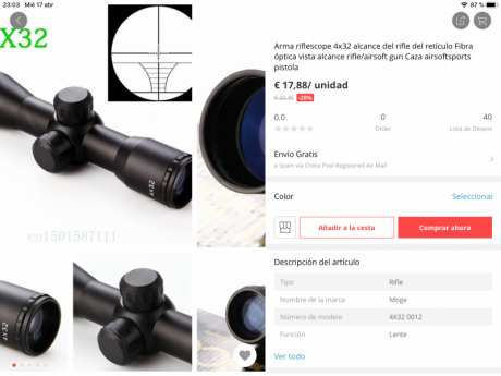 Hola me quiero comprar un visor chino muy muy barato, los estoy viendo en aliexpress entre 20 y 30 € de 00