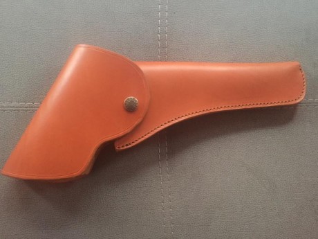 Se vende funda para revólver de avancarga valida para Remington o Colt de piel artesana hecha a mano Cabrero, 02
