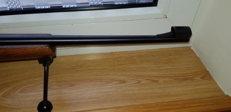 ES UNA CARABINA DEL 22 LR, CON CAÑON DE 12 ESTRIAS PARA CENTRAR MEJOR EL PROYECTIL, DE CERROJO CON CARGADOR 01