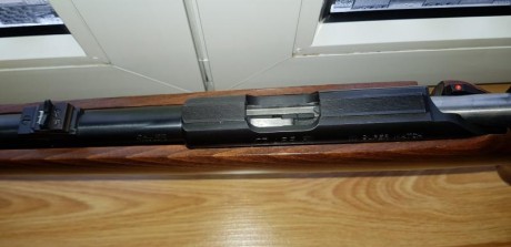 ES UNA CARABINA DEL 22 LR, CON CAÑON DE 12 ESTRIAS PARA CENTRAR MEJOR EL PROYECTIL, DE CERROJO CON CARGADOR 30