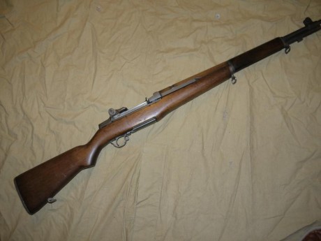 Vendo fusil Garand m1 cal. 30-06. Guía de arma larga rayada, muy buen estado, con portafusil de cuero, 02
