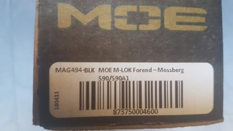 Vendido, Cerrar.

Vendo Guardamanos para escopeta Mossberg,  sirve para los modelos 590 ó 590A1, tiene 02