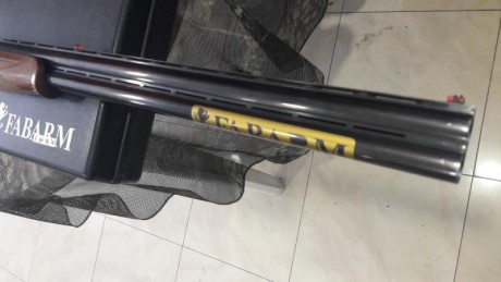 Estupenda y robusta arma, en un estado magnifico, de pavón, maderazs y mecanismos. Incorpora doble punto 10
