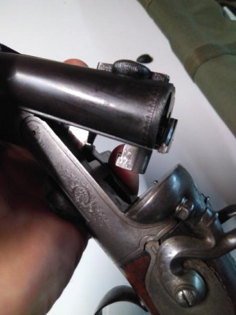 pongo a la venta rifle combinado 2 cañones disparadores de perillos calibre escopeta calibre 16 y calibre 00