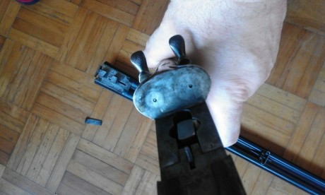 pongo a la venta rifle combinado 2 cañones disparadores de perillos calibre escopeta calibre 16 y calibre 50