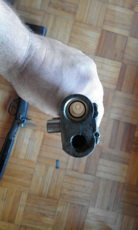 pongo a la venta rifle combinado 2 cañones disparadores de perillos calibre escopeta calibre 16 y calibre 60