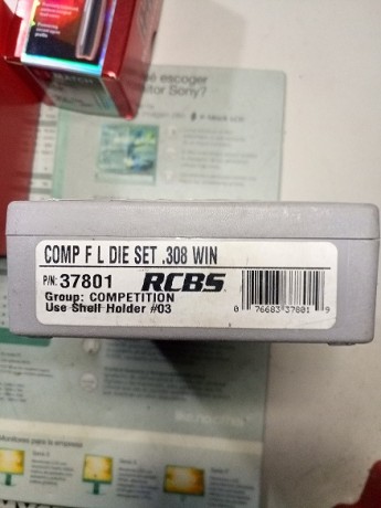 Buenos días.

Vendo Dies RCBS Competition Full Length Set 2 Calibre 308 W.

 Precio 80 € puestos en casa.
 02