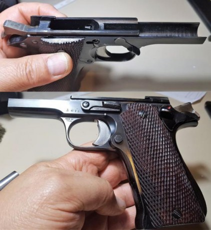 Vendo esta emblemática pistola militar española. Va acompañada de la caja/estuche de la foto, dos cargadores 42