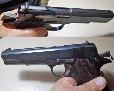 Vendo esta emblemática pistola militar española. Va acompañada de la caja/estuche de la foto, dos cargadores 50