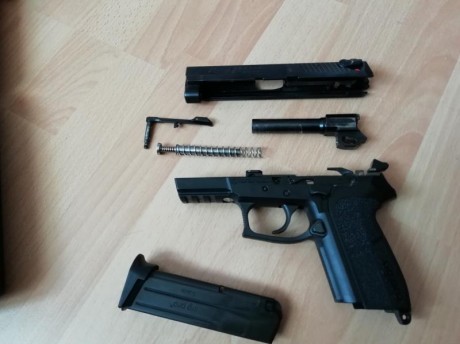 Hola vendo mi Sig sauer sp2022,guiada en F, lleva su caja con los accesorios que venían ( aceite, indicador 01