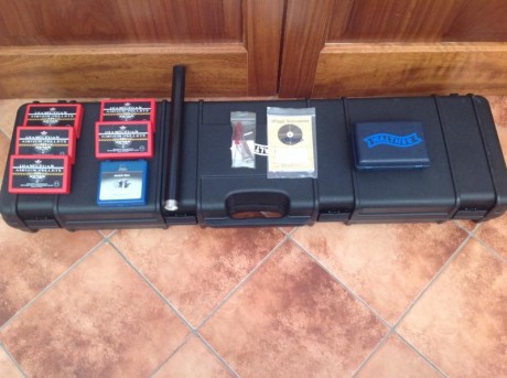 Vendo carabina Walther lg300 con su maletín original, con las herramientas, manuales y blanco de pruebas, 11