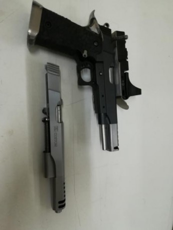 Vendo pistola Sps  de open.viene con 2 carros de 38sa y 9mm que es el que esta montado .
se nitruro entera 10