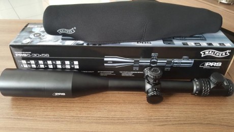 Visor walther prs 5-30X56 retícula iluminada con apenas uso, con parasol ,funda y anillas incluidas. Precio 00