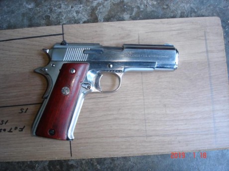  002 - copia.JPG vendo pistola marca. llama. modelo. 1911 ixa. plateada calibre 9 mp alzas regulables 02