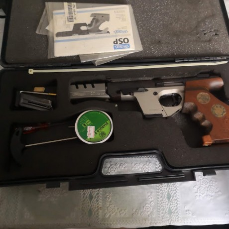 vendo pistola calibre 22  walther gsp expert con cacha M,el arma se encuentra en Almeria,a toda prueba,precio 01