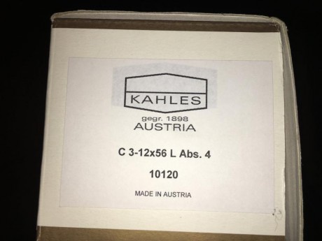 Visor Khales Helia C 3-12x56 retícula 4 y tubo de 30 mm. Está montado con anillas y su estado es perfecto, 02