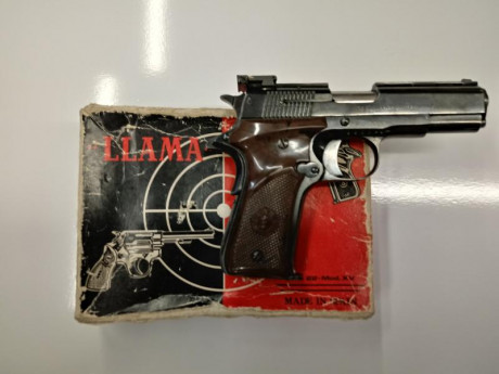 Vendo esta preciosidad de pistola Guiada en F
en su caja original manual de instrucciones y un cargador
calibre 02