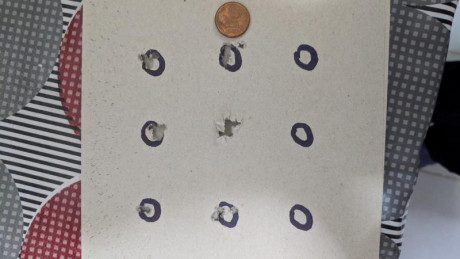 Bueno, para animar el foro un poco, propongo colgar fotos de dianas y arma usada para ello, pudiendo ser 00