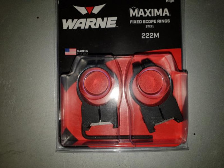 Anillad warne maxima, altas 34mm, como nuevas sin arañazos y los tornillos en perfecto estado. 60€ mas 02
