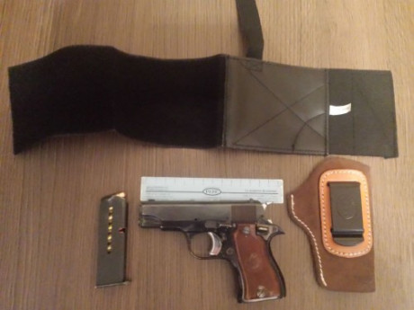 Se vende arma corta ultra compacta 14cm de longitud y 10cm de altura calibre 9 corto .disparada 2 veces 00