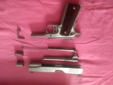 vende Kimber MFG stainless gold match II, 2carros uno del 9 y otro del 22lr, con dos cargadores de cada, 22
