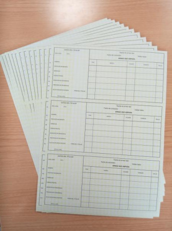 Vendo tarjetas de armas en impreso oficial para el registro en el Ayuntamiento de armas de 4ª categoría.
Tres 01