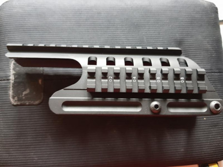 Vendo adaptador con raíles picatinny para escopetas remington.
Es de aluminio y esta nuevo a estrenar, 00