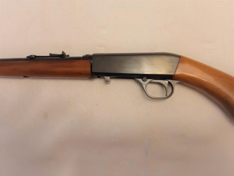 Carabina del calibre 22 l.r. de la casa BROWNING, fabricada en Bélgica. La carabina es de las primeras 00