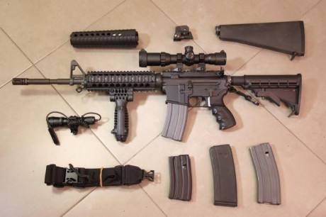 Vendo  rifle   SABRE DEFENCE , Cal.  .222 Remington, cañón de 17",  TOTALMENTE EQUIPADO y con muy 01