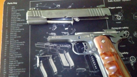 Pongo a la venta, (NO CAMBIOS) mí Taurus PT 1911 .45 ACP por 500 € con todo lo que se ve en la foto, que 72