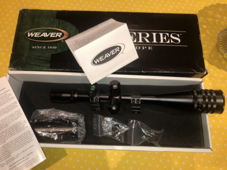 Buenas tardes
Vendo visor Weaver T36, practicamente nuevo, estuvo colocado en una carabina 22 (Savage 30