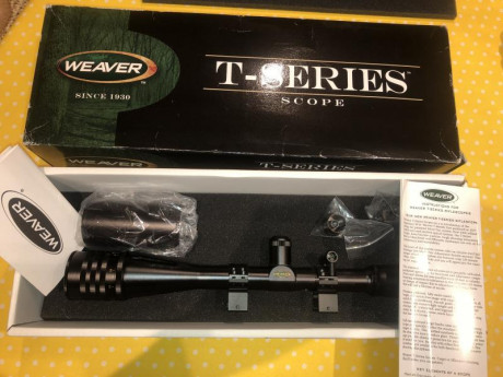 Buenas tardes
Vendo visor Weaver T36, practicamente nuevo, estuvo colocado en una carabina 22 (Savage 41