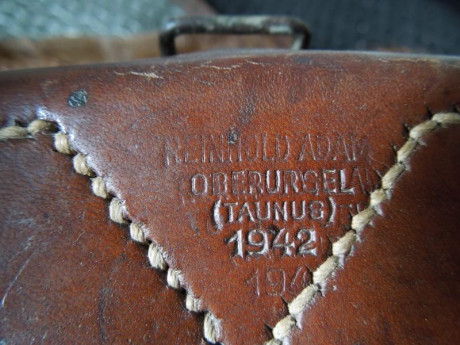 Modelo M39. Periodo Alemania nazi. Mochila de dotación de la Wehrmatch. 
Fabricada por Reinhold Adam, 02
