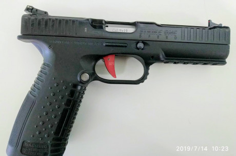 Se vende pistola STRIKE ONE SPEED, con cuatro cargadores, maletín y los siguientes repuestos:
- Percutora.
- 11