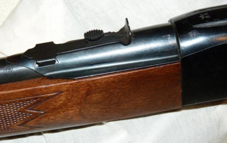 Vendida carabina Winchester semiautomática calibre .22. Guiada en la licencia E.
Cañón a espejo, muy buen 00