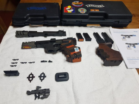 Vendo Walther GSP Expert cal. 32 WC con dos carros, el otro del 22 LR. 
La vendo con dos maletines de 00