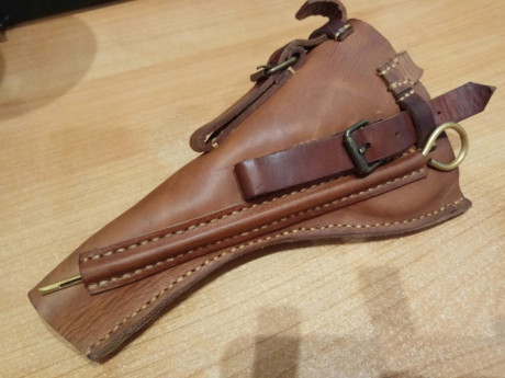 Funda replica Revolver 455 Webley Mk II, del ejercito británico, ideal para renators, 
 replica de cuero 00
