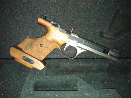 Se vende pistola FEINWERKBAU modelo AW93 calibre 22 con poco uso. Maletin original y dos cargadores. Precio 01