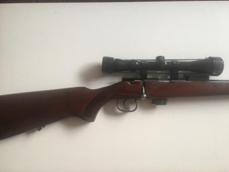 Vendo carabina TOZ 22lr, de cerrojo,17-1, con mira telescópica 3-9x40 y funda.175€ está en Valladolid.Portes 01