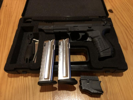 Hola:
Vendo Pistola Walther P 22 Target 
Calibre 22 LR
Se encuentra en Illescas (Toledo)
Se encuentra 02