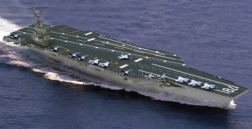 proyecto que corre a cargo de Northrop Grumman Shipbuilding. En teoría este nuevo portaaviones se empieza 50