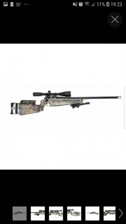 Izhmash record-1 en calibre 308 con visor 10x40x50 adaptador harris y bipode búfalo culata laminada el 02