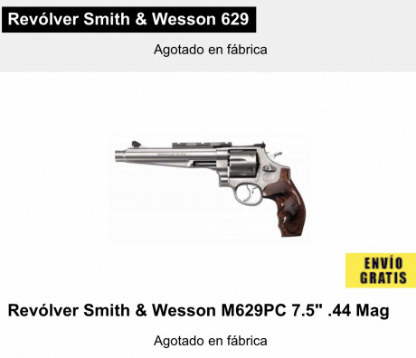 Se ofrece un revólver Smith&Wesson Performance Center 692 inoxidable mate , cal 44 MG 170