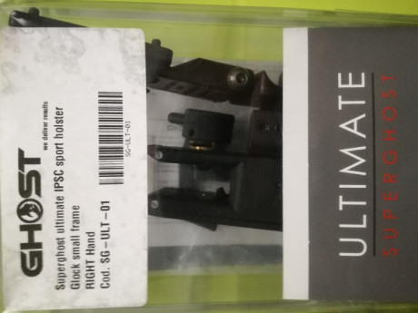 Se vende Funda Ghost Ultimate IPSC más cinturón y portacargadores para Glock , todo está nuevo sin uso.

120 02